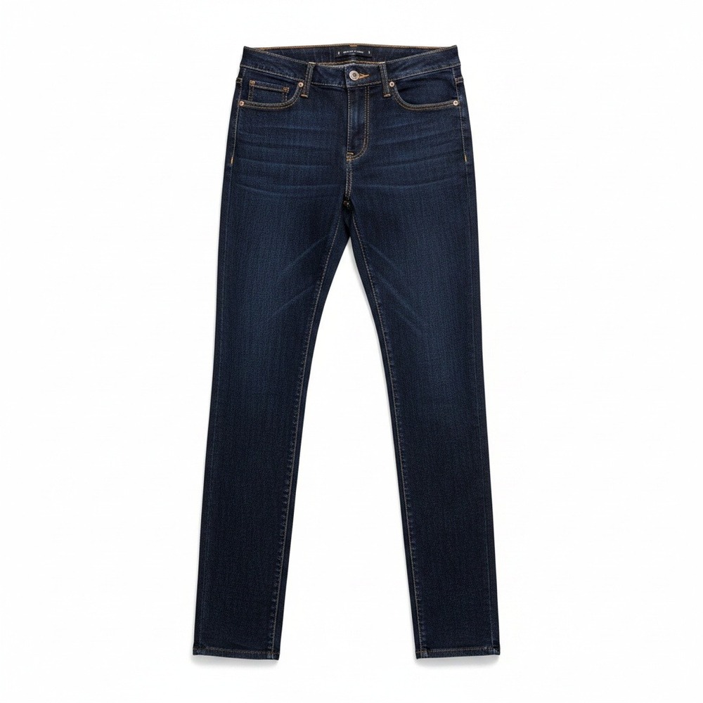 New York & Company 16 Tall Dark Wash Womens Curvy Skinny Jeans‎ Casual Classic